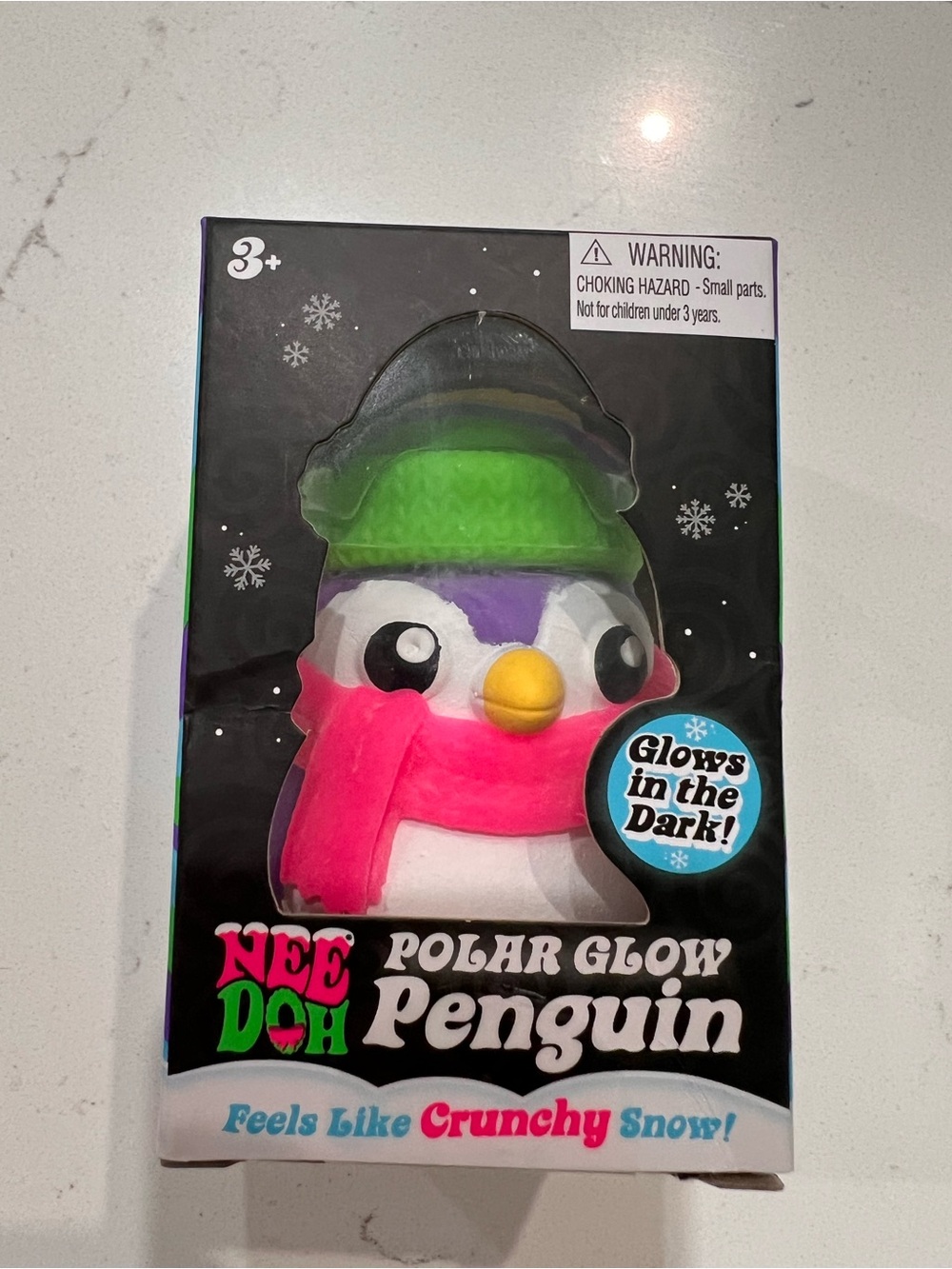 Polar Glow Penguin Plush Toy — Pink & Green Glow Penguin